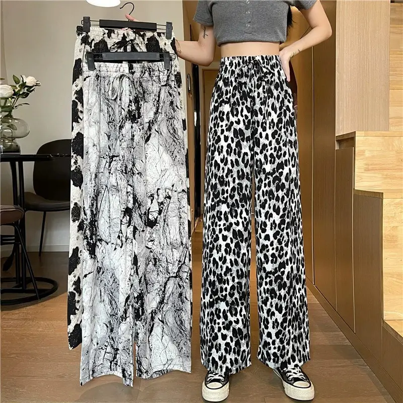 Wide-Leg Pants for Women Black Cow Print Summer 2025 - Image 14