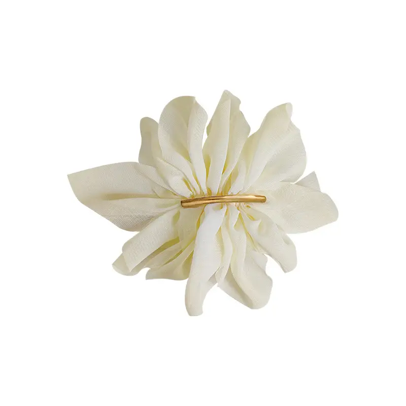 Elegant Black Chiffon Hair Clip for Women Summer Back - Image 8