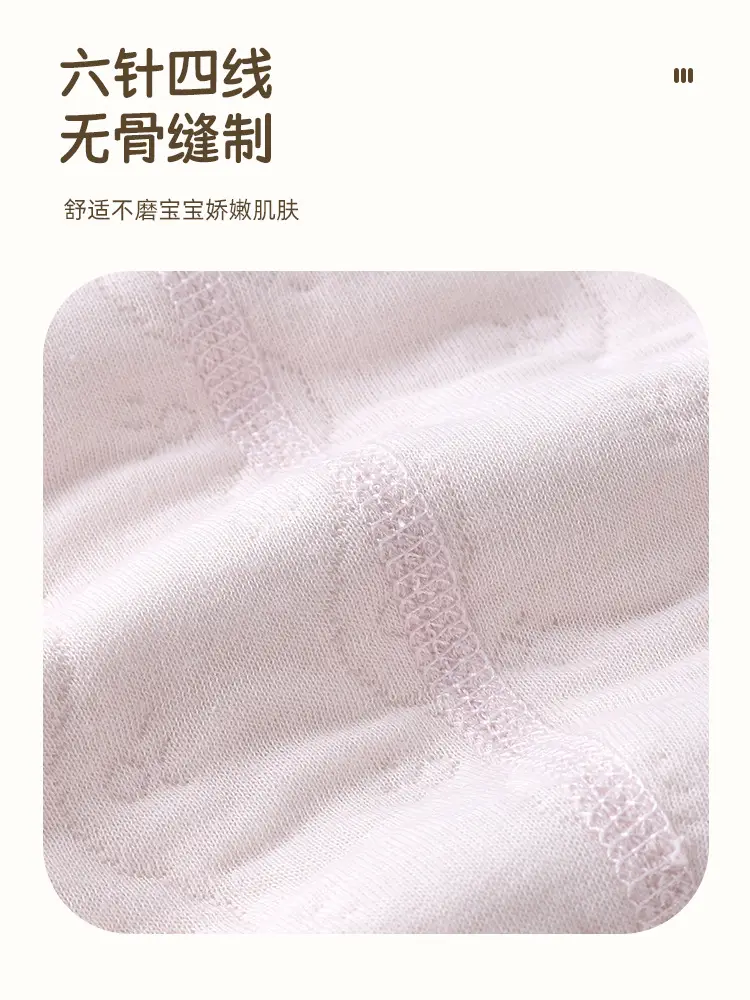 Baby Romper Pure Cotton Jumpsuit Pink Three Layer Warm - Image 7
