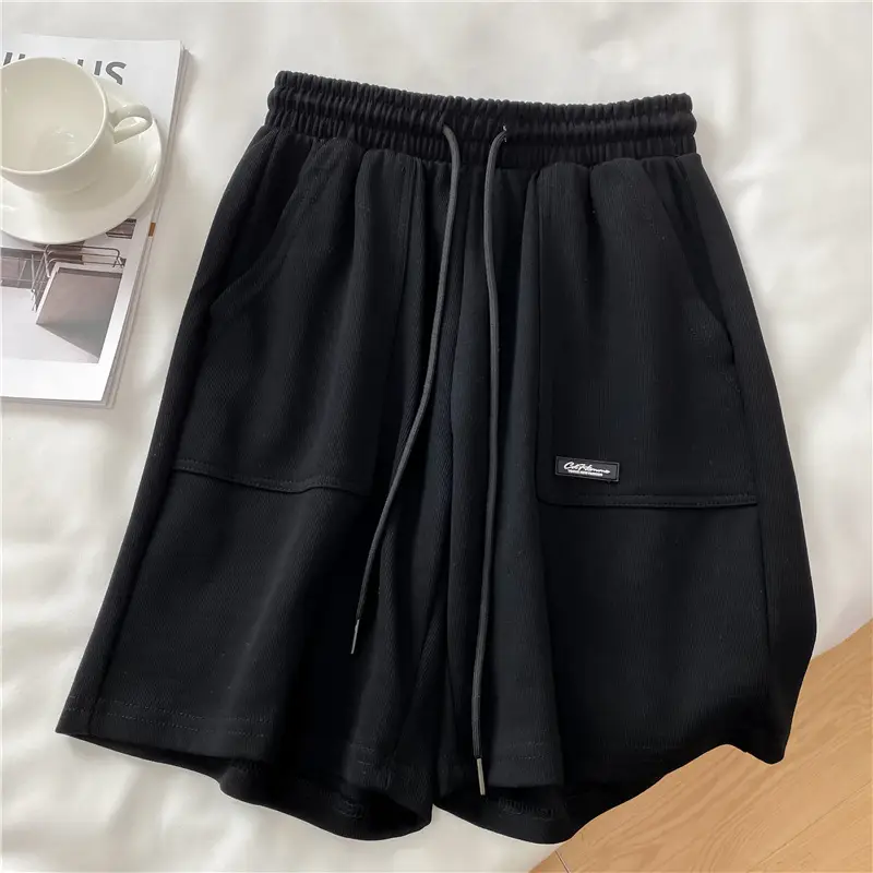 Women's Pink Elastic Waist Casual Shorts - Image 16