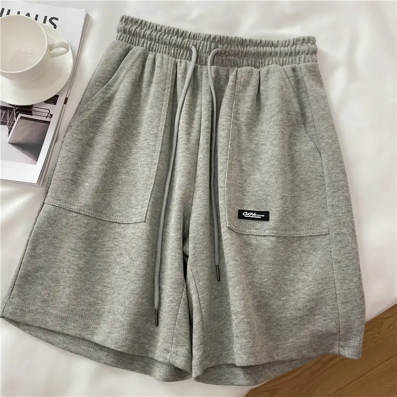 Women's Pink Elastic Waist Casual Shorts - Image 19