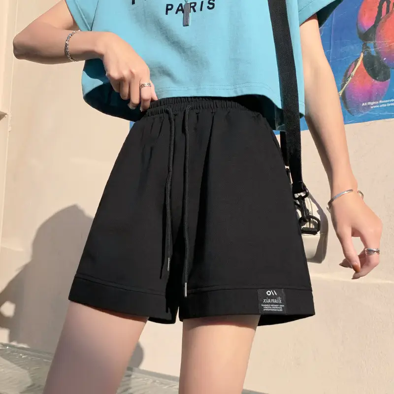 Women's Pink Elastic Waist Casual Shorts - Image 20