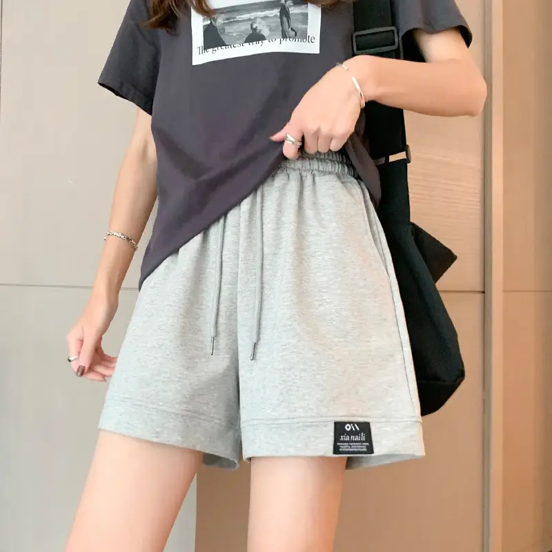Women's Pink Elastic Waist Casual Shorts - Image 21