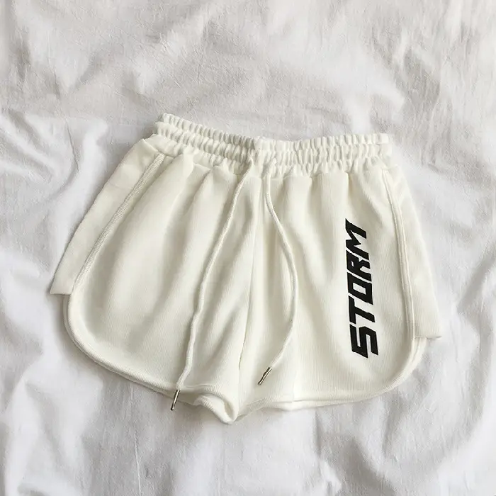 Women's Pink Elastic Waist Casual Shorts - Image 6