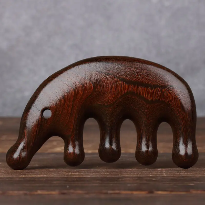 Golden Wood Massage Scalp Hair Grooming Comb - Image 10