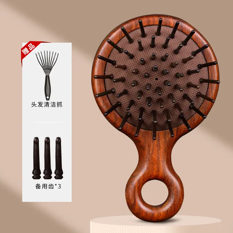 Golden Wood Massage Scalp Hair Grooming Comb - Image 20