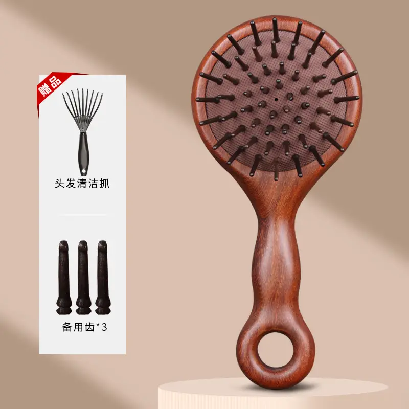Golden Wood Massage Scalp Hair Grooming Comb - Image 22