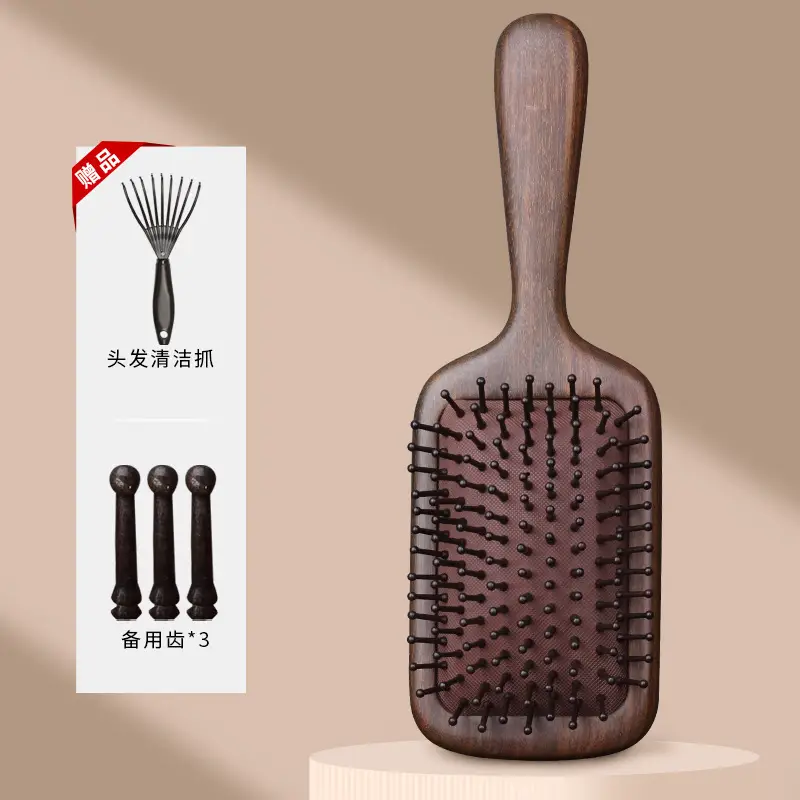 Golden Wood Massage Scalp Hair Grooming Comb - Image 24
