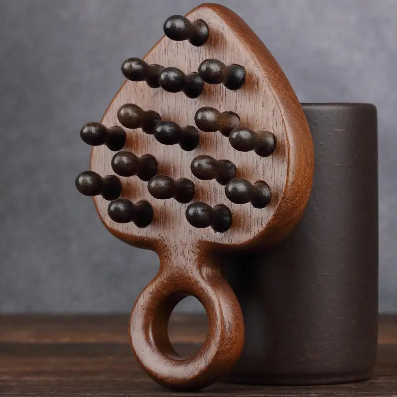 Golden Wood Massage Scalp Hair Grooming Comb - Image 27