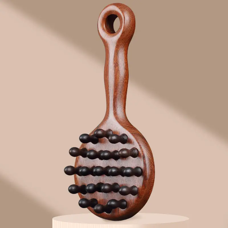 Golden Wood Massage Scalp Hair Grooming Comb - Image 28