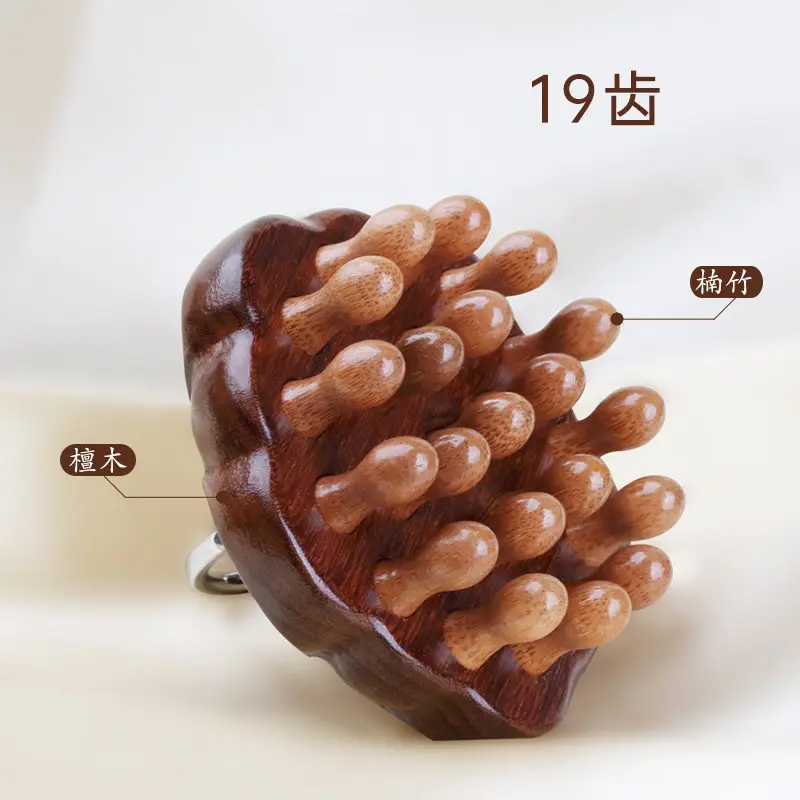 Golden Wood Massage Scalp Hair Grooming Comb - Image 30
