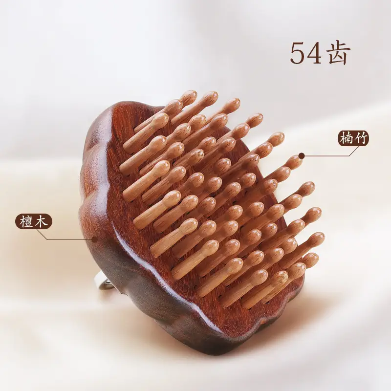 Golden Wood Massage Scalp Hair Grooming Comb - Image 31