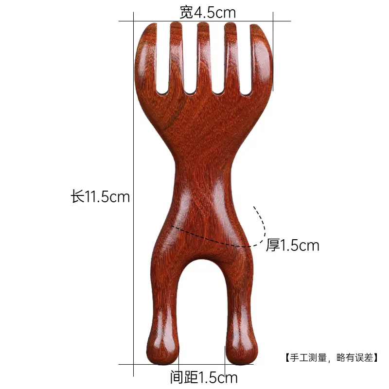 Golden Wood Massage Scalp Hair Grooming Comb - Image 5