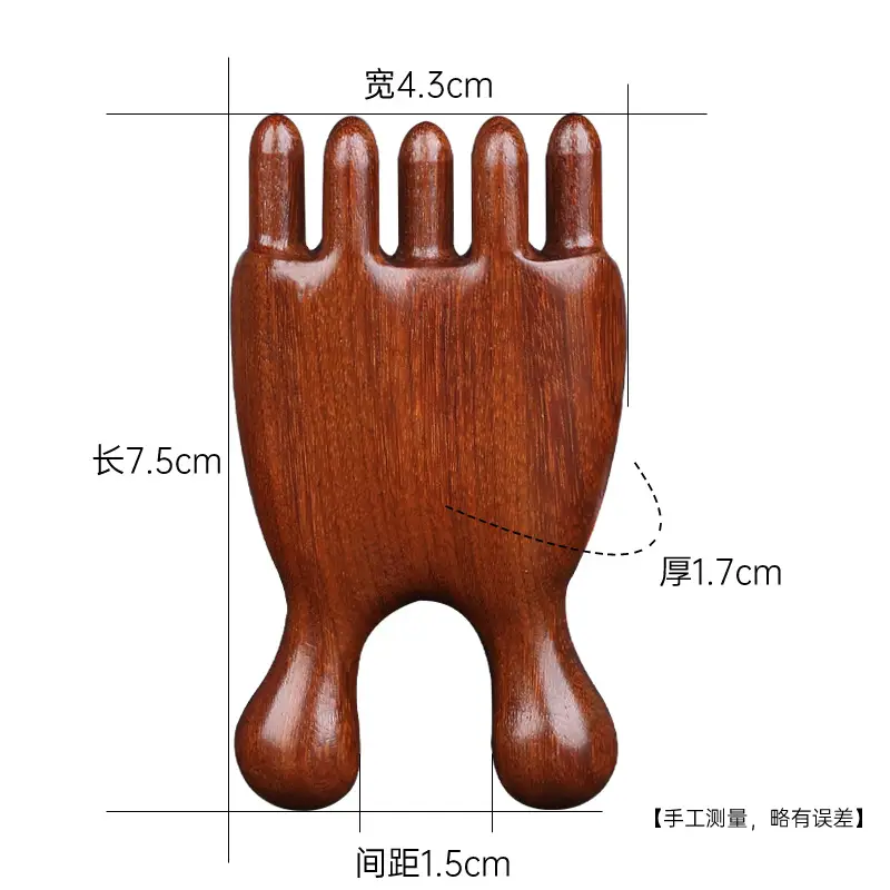 Golden Wood Massage Scalp Hair Grooming Comb - Image 6