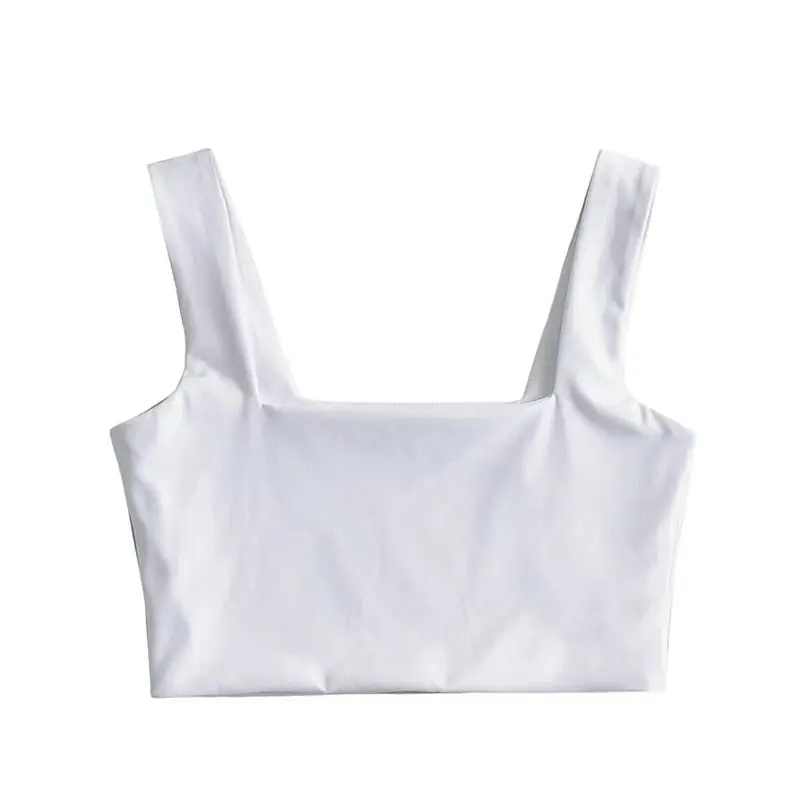Black Square Collar Vest with Clavicle Strap for Women - Image 10