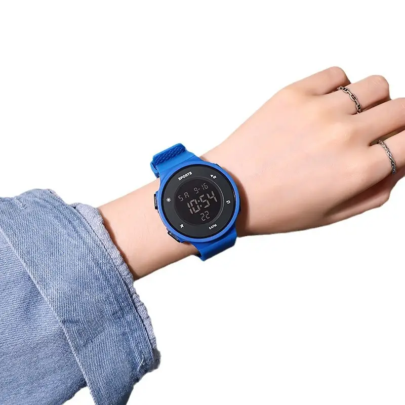 Blue Digital Analog Sports Watch for Kids