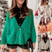 Women's Grey Knit Cardigan 2026 Winter Coat — feature 21