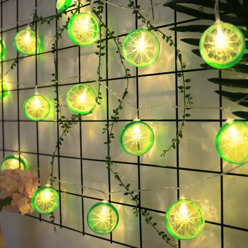 Lemon-themed LED String Decor for Kids Room Party