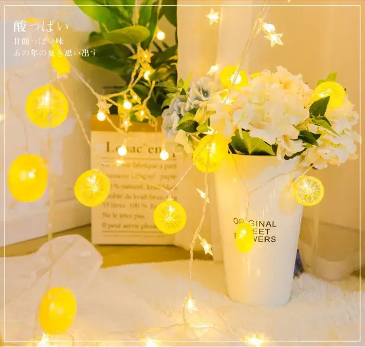 Lemon-themed LED String Decor for Kids Room Party — feature 2