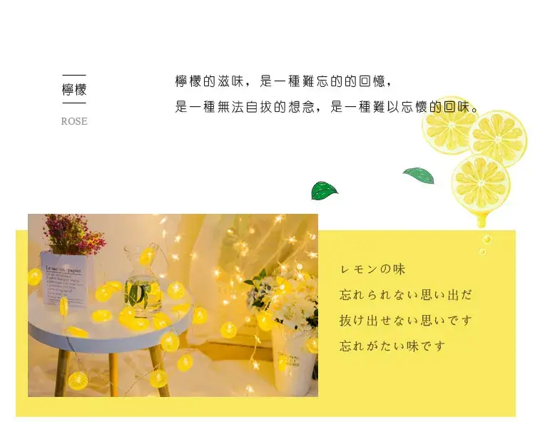 Lemon-themed LED String Decor for Kids Room Party — feature 3