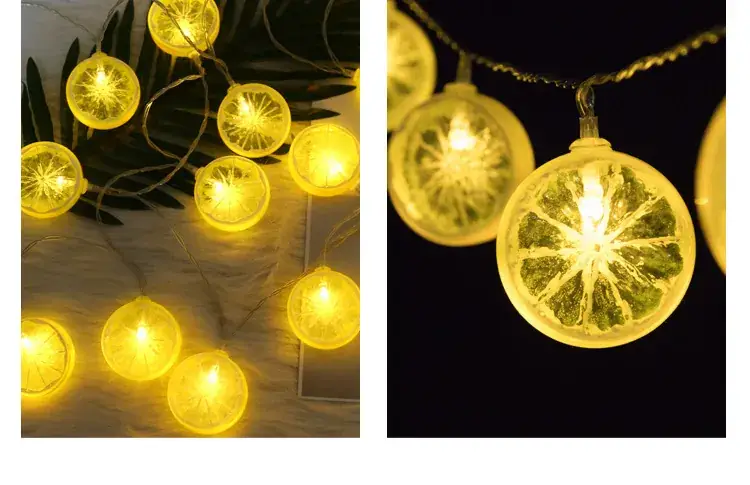 Lemon-themed LED String Decor for Kids Room Party — feature 6