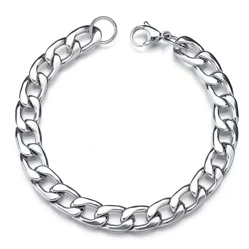 Titanium Steel Cuban Chain Necklace Men Black