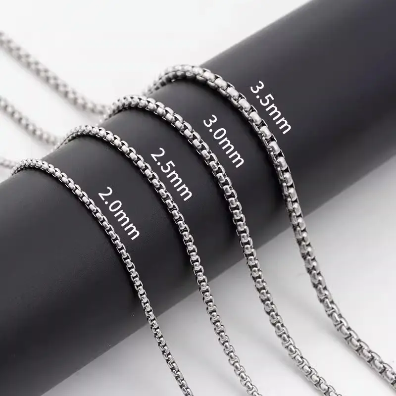 Titanium Steel Cuban Chain Necklace Men Black