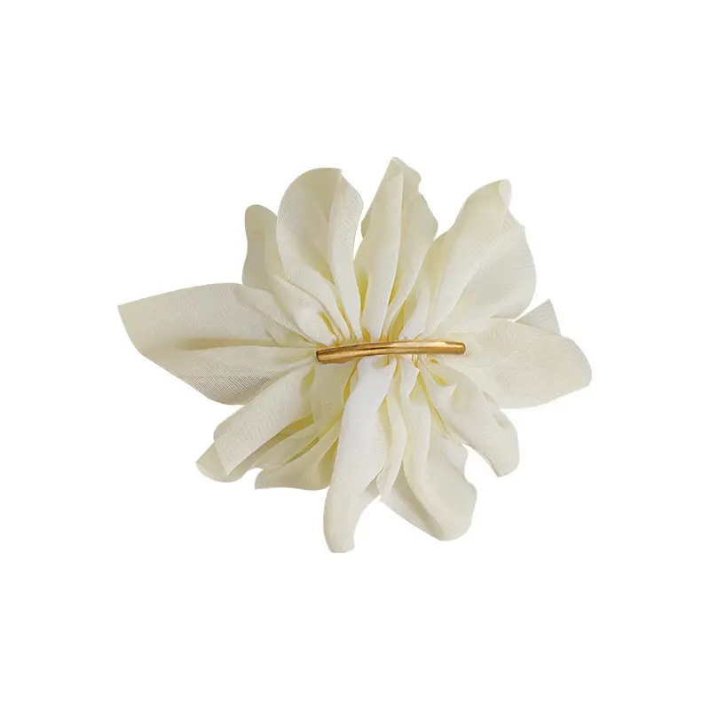 Elegant White Chiffon Hairpin for Women - Image 8
