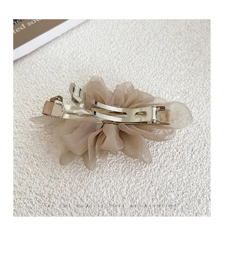 Elegant White Chiffon Hairpin for Women — feature 10
