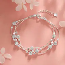 Silver Double Layer Zircon Bracelet for Women — feature 11
