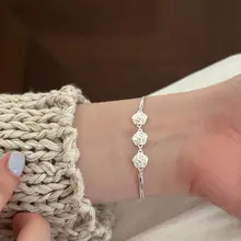 Silver Double Layer Zircon Bracelet for Women — feature 9