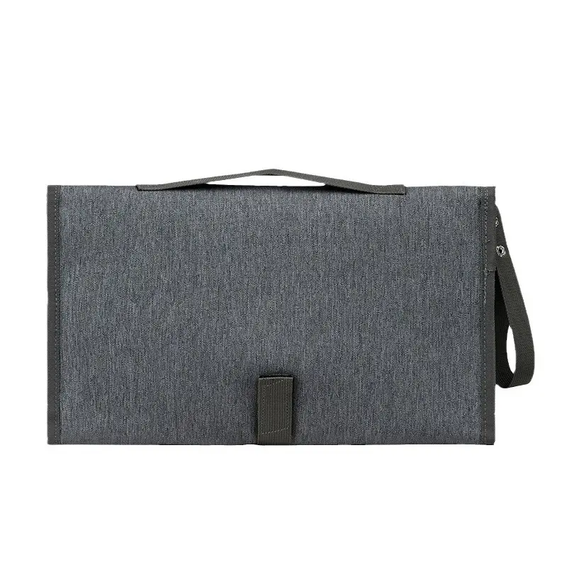 Portable Baby Diaper Bag Grey Foldable Multi-Purpose