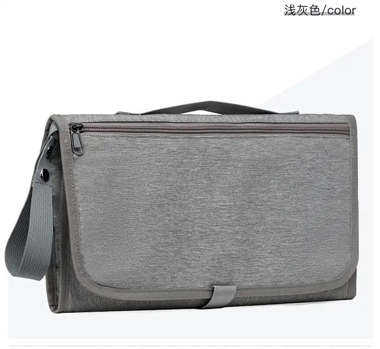 Portable Baby Diaper Bag Grey Foldable Multi-Purpose — feature 22