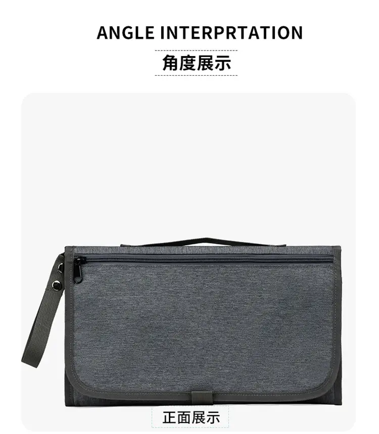 Portable Baby Diaper Bag Grey Foldable Multi-Purpose — feature 26