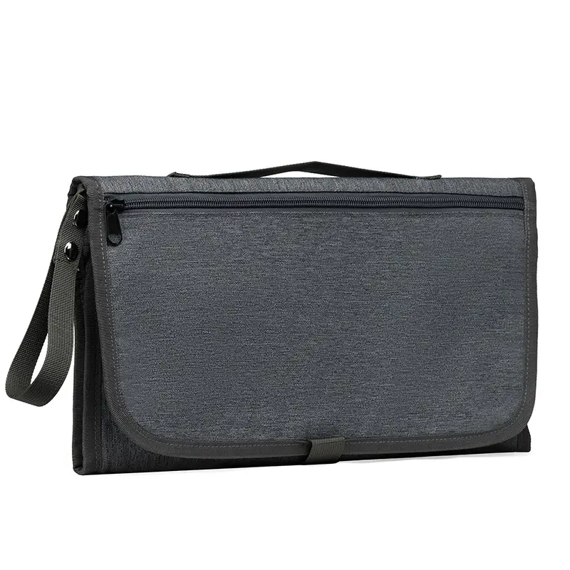Portable Baby Diaper Bag Grey Foldable Multi-Purpose