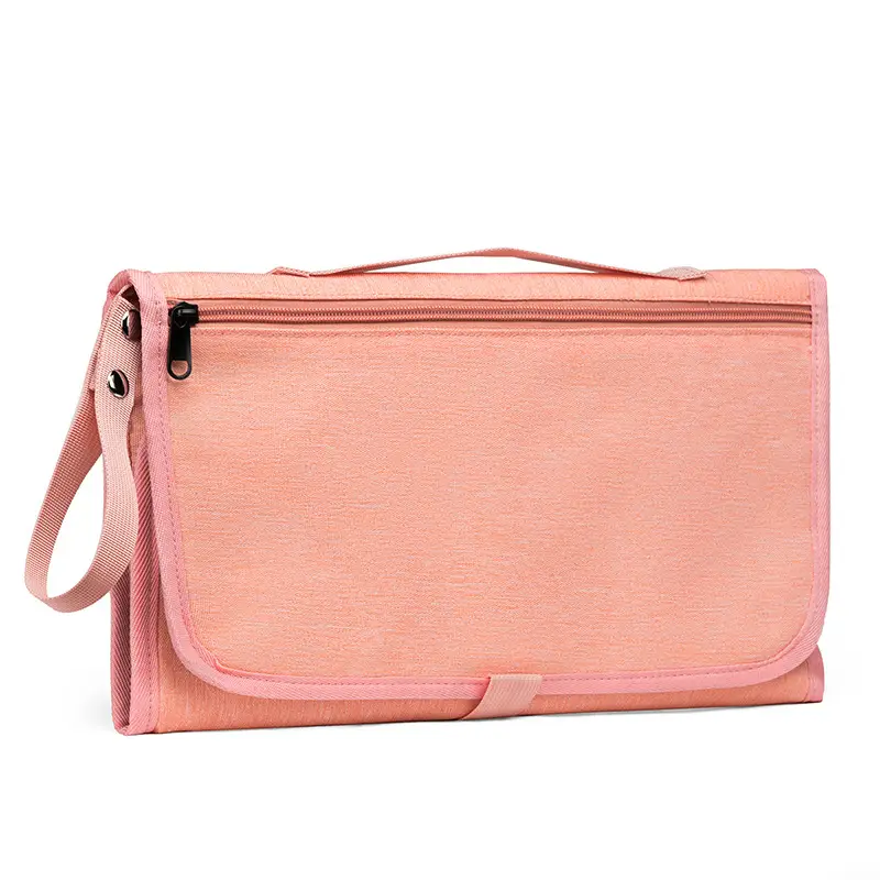 Portable Baby Diaper Bag Grey Foldable Multi-Purpose