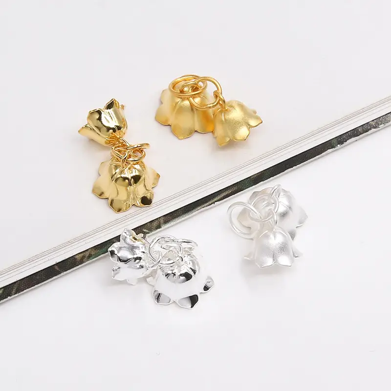 S925 Sterling Silver Zhou Family Same-style Scrub Blink Orchid Pendant - Image 7
