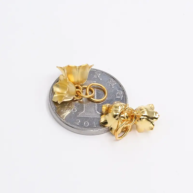 S925 Sterling Silver Zhou Family Same-style Scrub Blink Orchid Pendant - Image 8