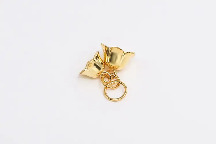 S925 Sterling Silver Zhou Family Same-style Scrub Blink Orchid Pendant - Image 3