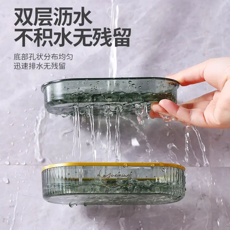 High Quality Wall-Mounted PET Soap Box with Punch Drain - Image 5