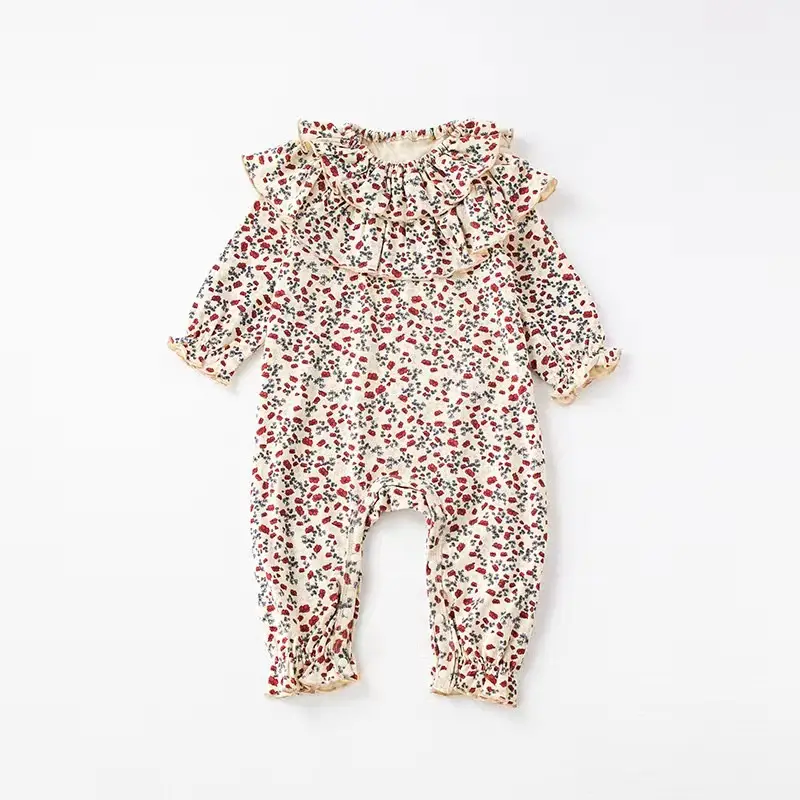 Baby Cotton Floral Long Sleeves Crawling Jumpsuit 2025 - Image 5