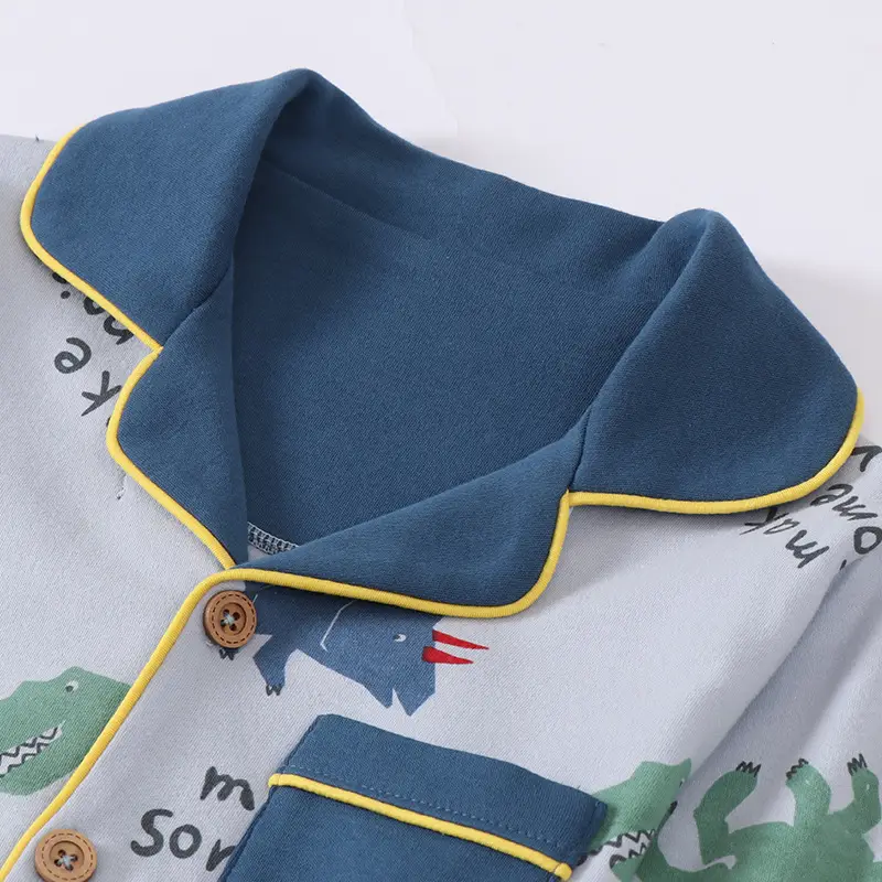 Children's Cotton Dinosaur Pajamas Large Set - Image 6