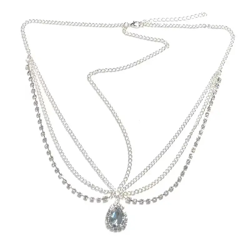 Silver Water Drop Pendant Necklace for Women - Image 7