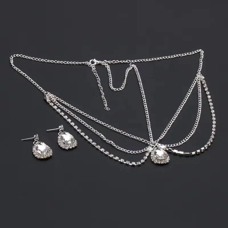 Silver Water Drop Pendant Necklace for Women - Image 3