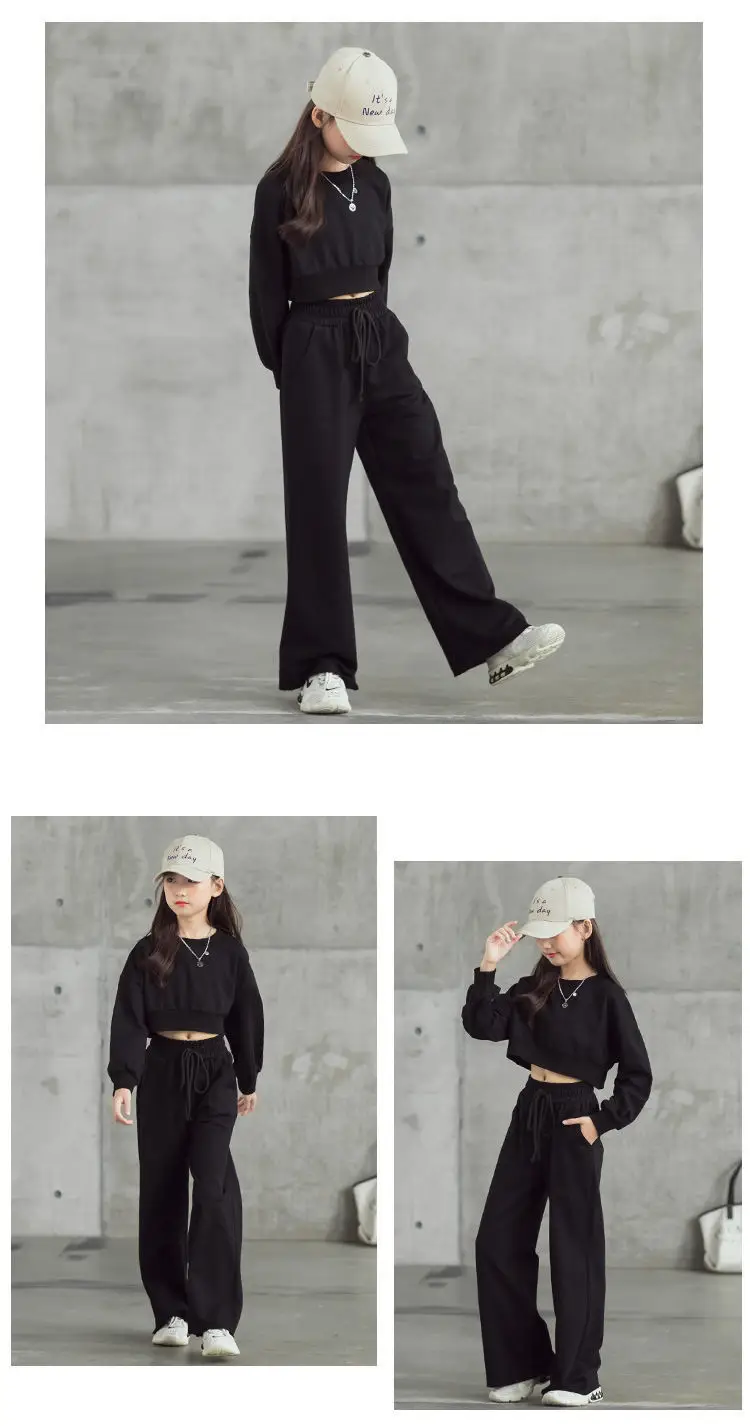 Girls Long Sleeve Sweatshirt Pants Set Medium to XL — feature 14