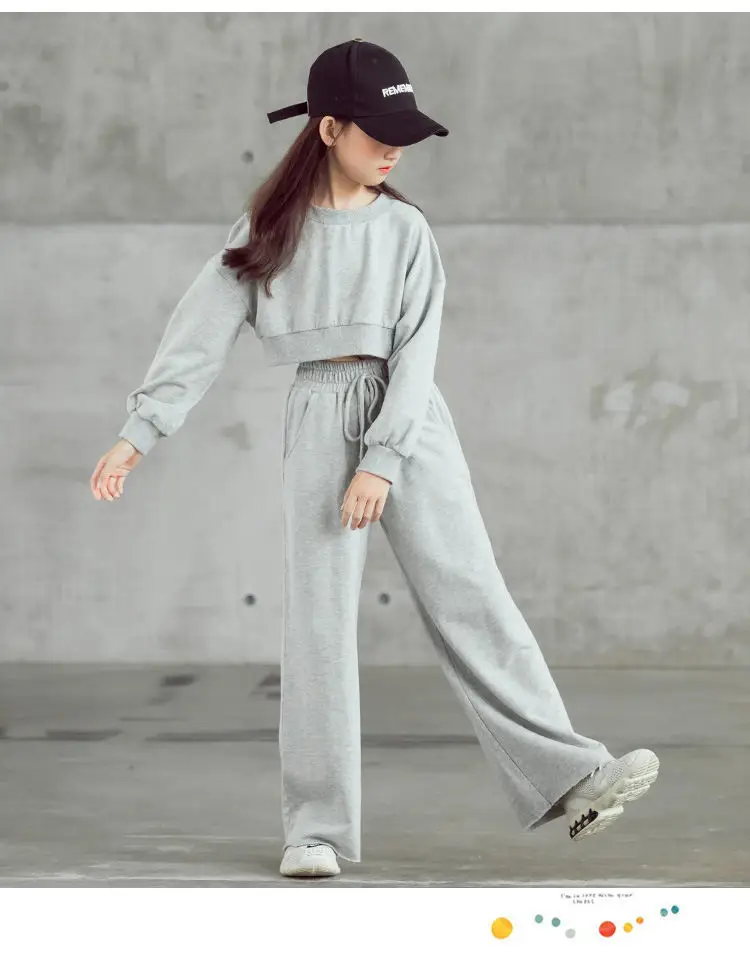 Girls Long Sleeve Sweatshirt Pants Set Medium to XL — feature 7