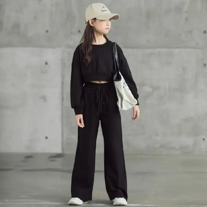 Girls Long Sleeve Sweatshirt Pants Set Medium to XL - Image 2
