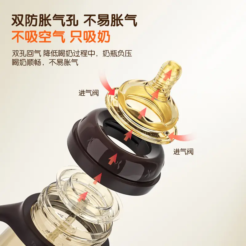 Baby bottle imitation breast milk newborn baby wide caliber PP bottle with handle baby straw bottle manufacturer wholesale - Image 6