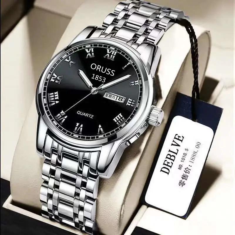 Orus Gold Watch for Men Waterproof Electronic Quartz - Image 16