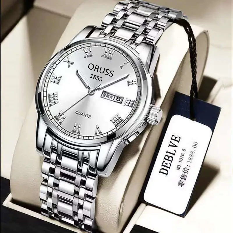 Orus Gold Watch for Men Waterproof Electronic Quartz - Image 17